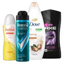 Axe*, Dove* of Rexona of Zwitsal deodorant